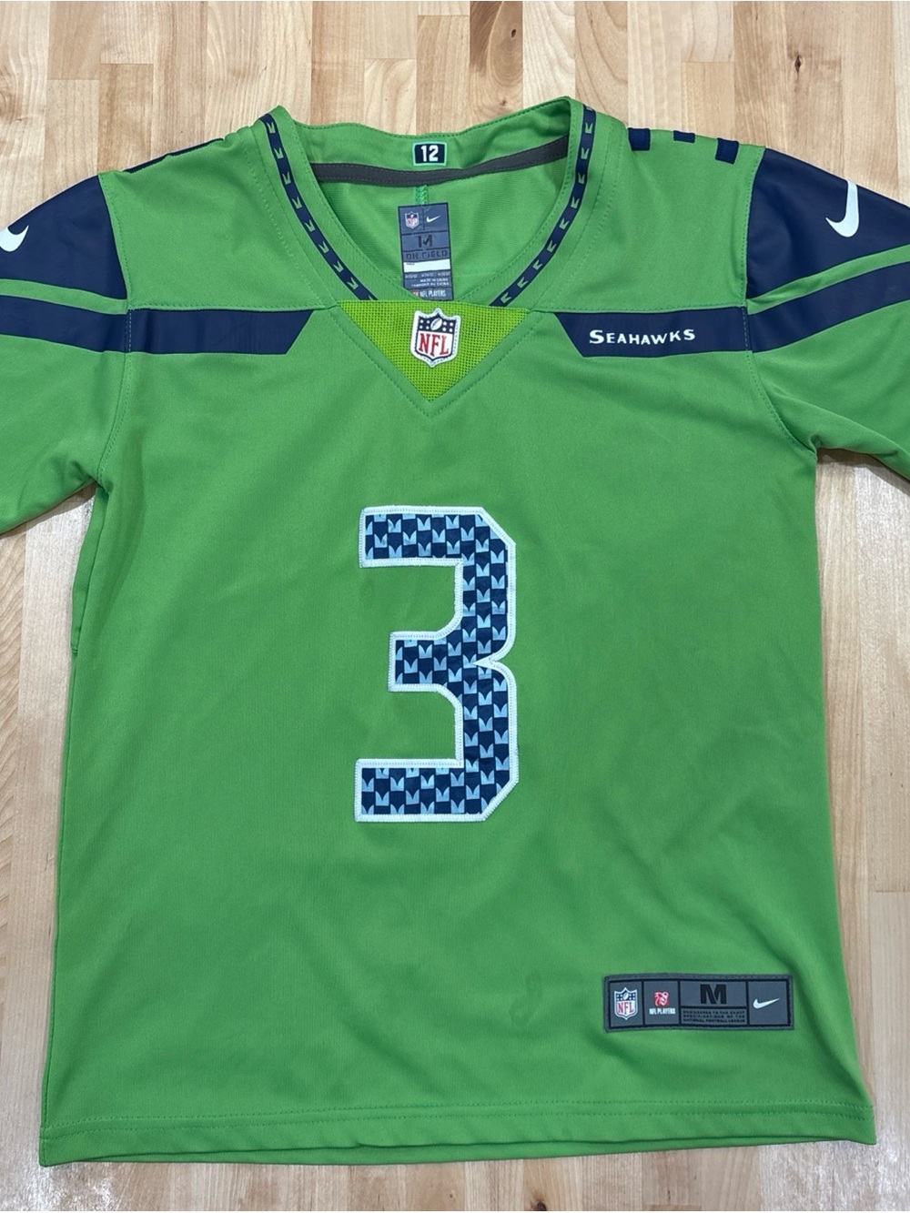 NFL Seattle Seahawks Green & Navy #3 Kids Jersey